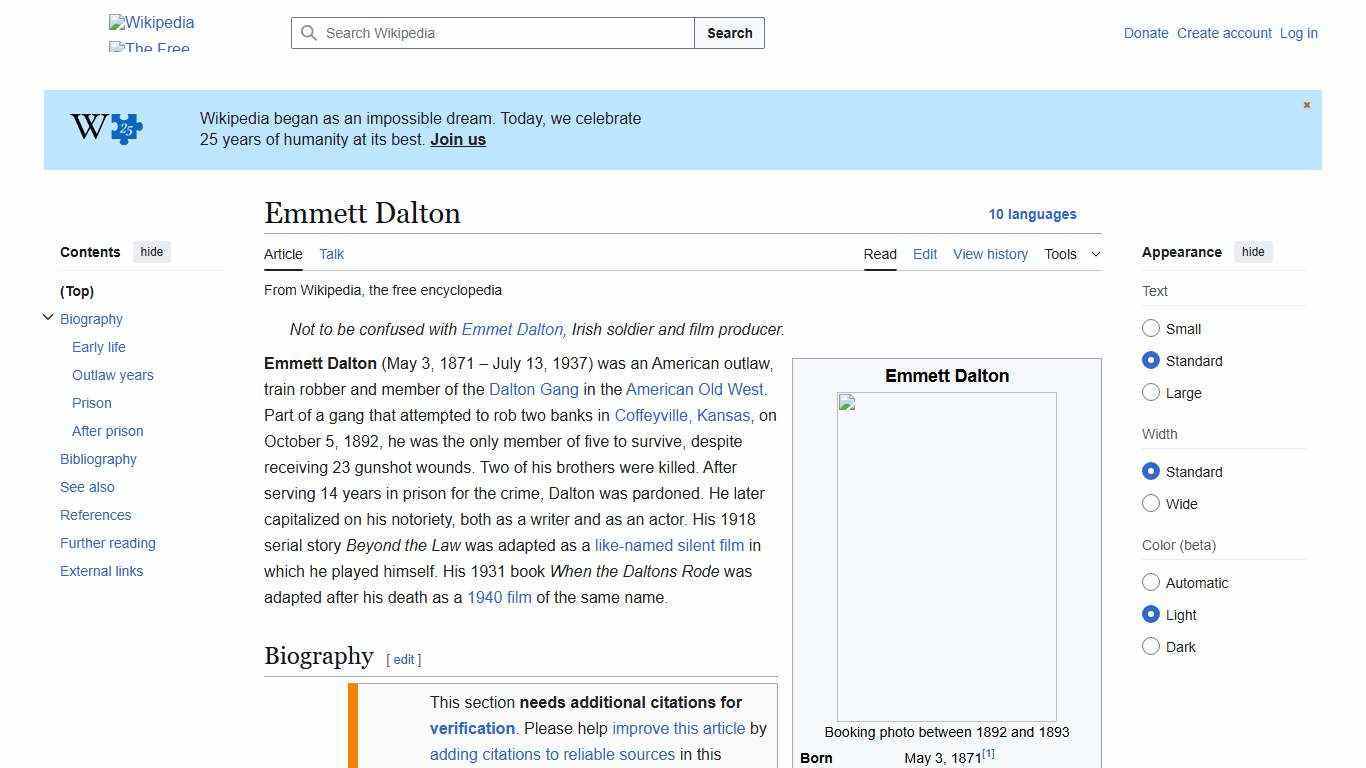 Emmett Dalton - Wikipedia